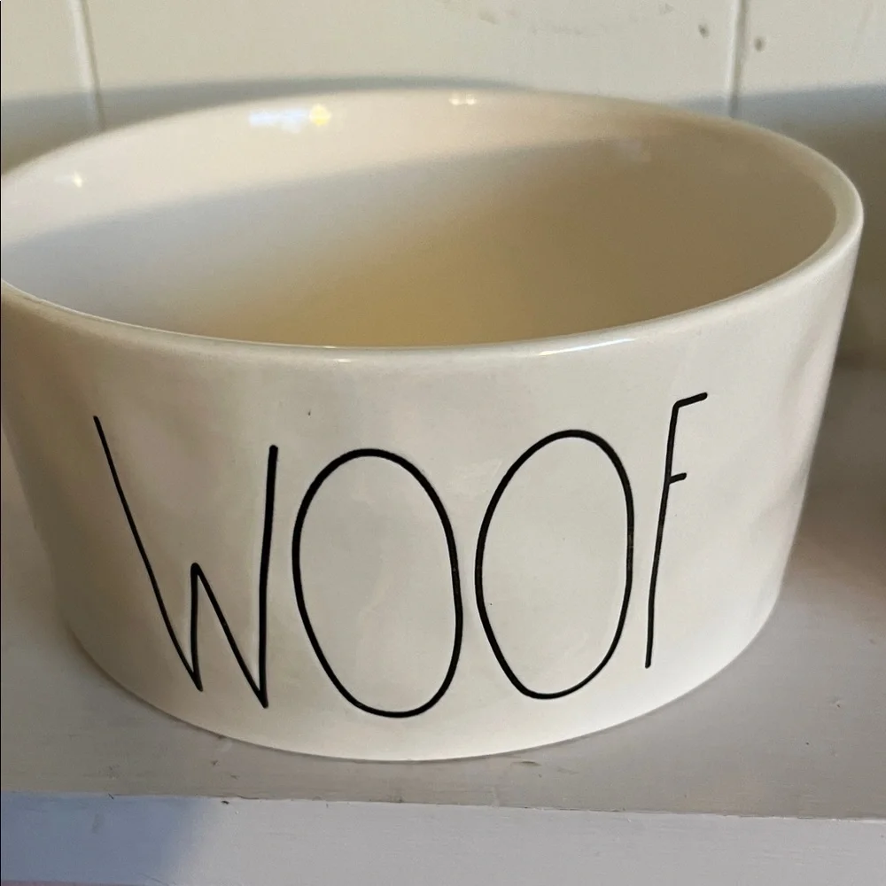 Rae Dunn Cream Ceramic Pet Bowls Set